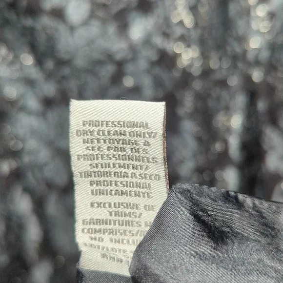 Theia Floral Slate Ballgown Silver Jacquard Floral Formal Dress Women's Size 16 - Picture 5 of 7